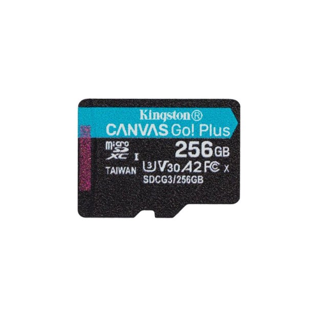 Карта памяти Kingston Canvas Go! Plus MicroSDXC 256GB (UHSI/U3) (Class 10) (A2) + SD-адаптер (SDCG4)